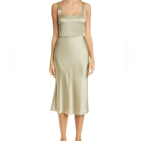 white dress summer midi Yvette Corset Midi Dress